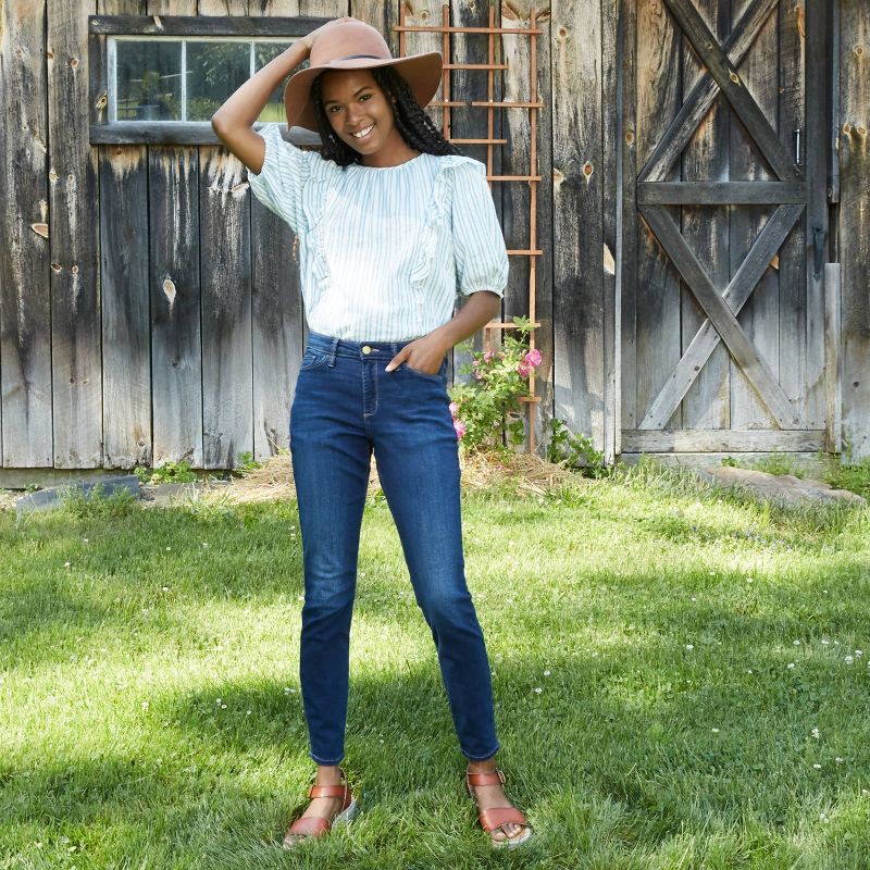 slide 4 of 8, Women's Mid-Rise Skinny Jeans - Universal Thread Blue 12, 1 ct