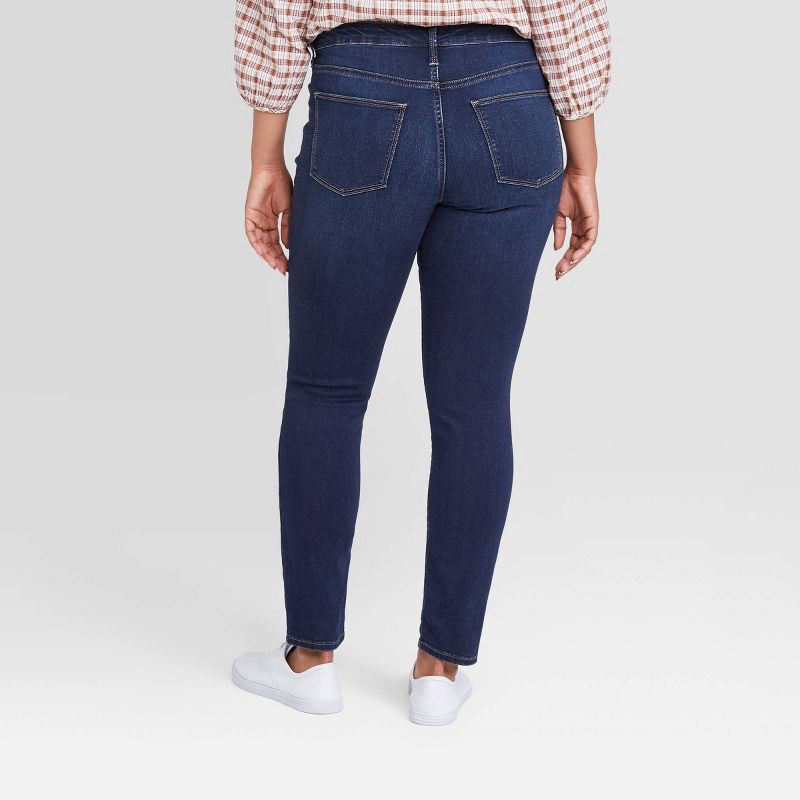 slide 8 of 8, Women's Mid-Rise Skinny Jeans - Universal Thread Blue 14, 1 ct
