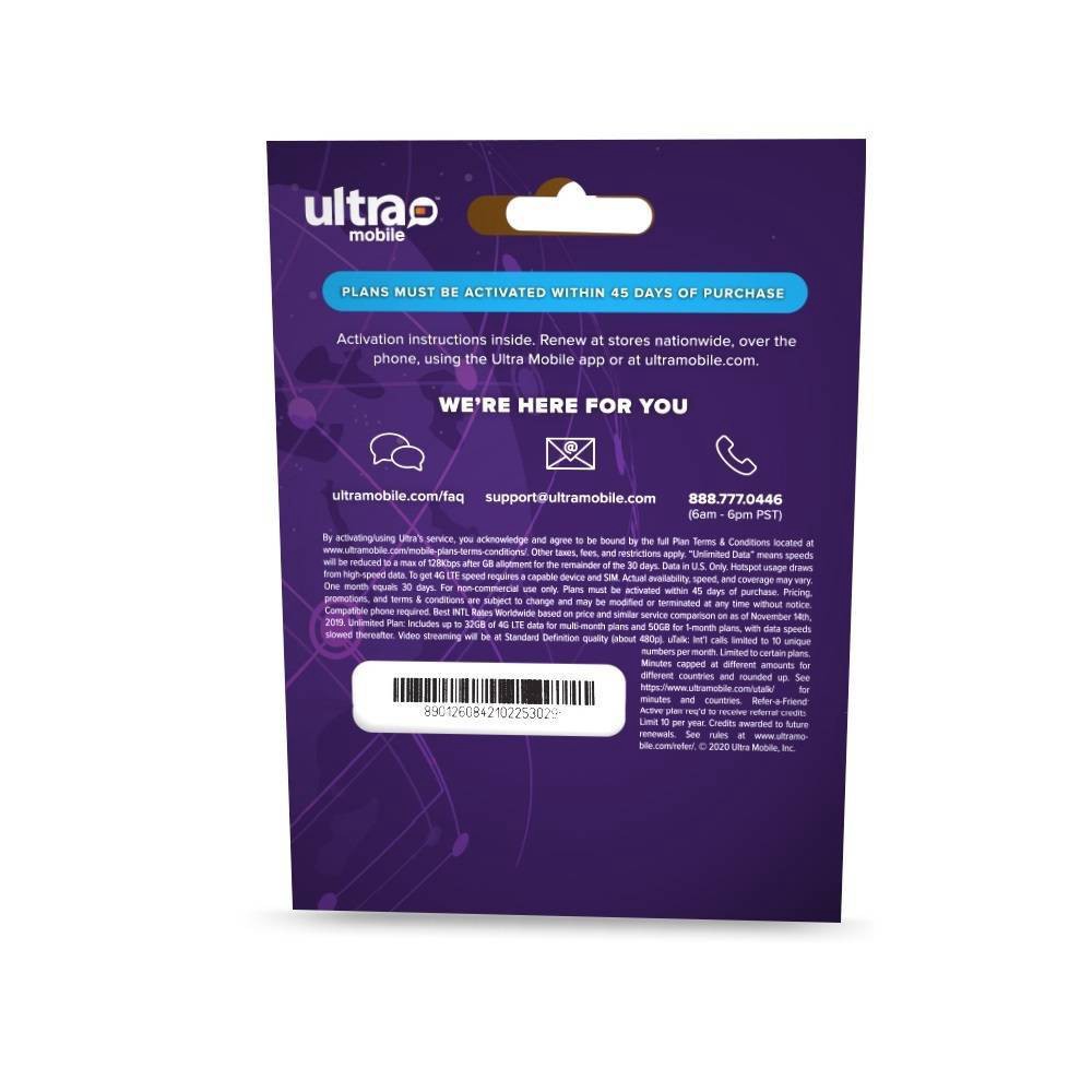 slide 3 of 4, Unlocked Ultra Mobile SIM Kit, 1 ct