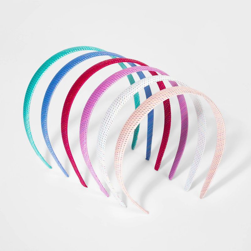 slide 1 of 1, Girls' 6pk Woven Headband - Cat & Jack™, 6 ct