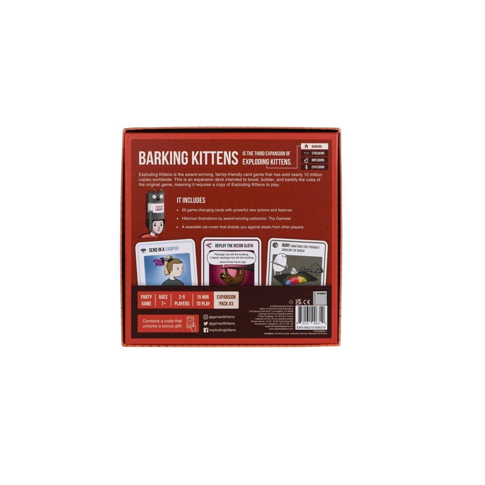 slide 2 of 4, Barking Kittens - Exploding Kittens Expansion Pack, 1 ct