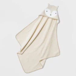Baby Boys' Fox Hooded Bath Towel Set - Cloud Island Brown