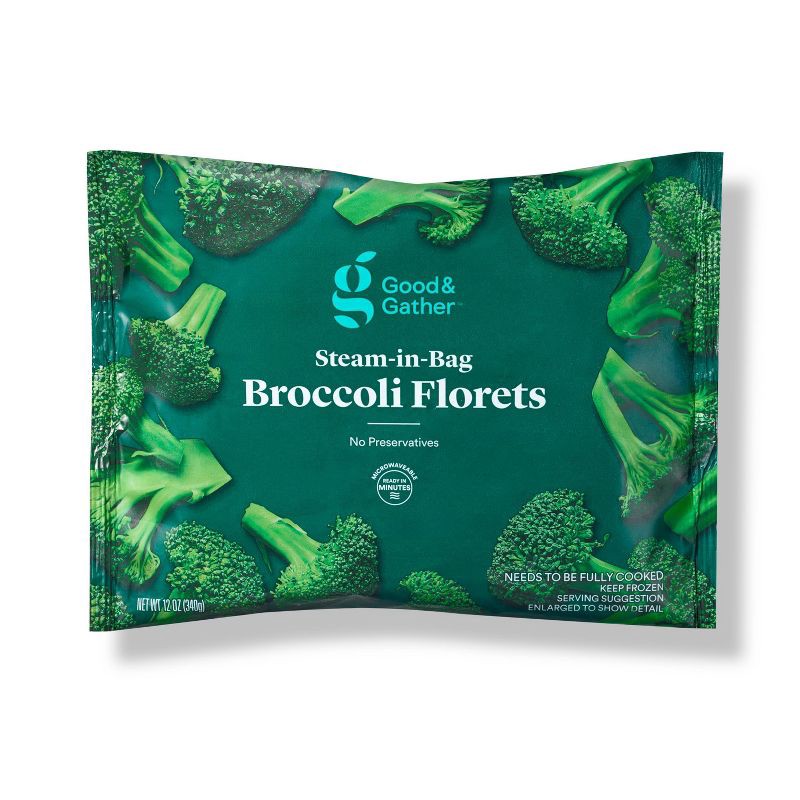 slide 1 of 3, Frozen Broccoli Florets - 12oz - Good & Gather™, 12 oz