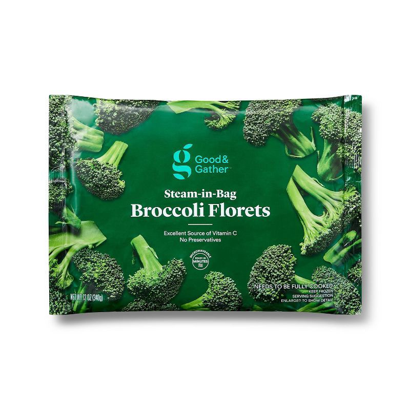 slide 1 of 3, Frozen Broccoli Florets - 12oz - Good & Gather™, 12 oz