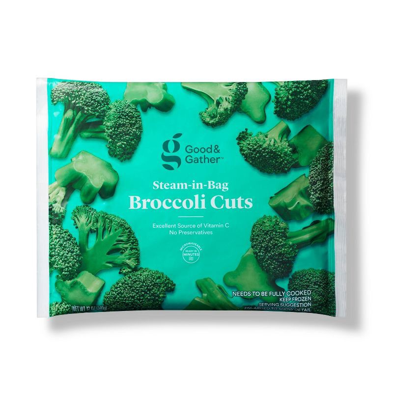 slide 1 of 3, Frozen Cut Broccoli - 12oz - Good & Gather™, 12 oz