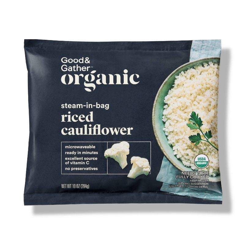 slide 1 of 3, Organic Frozen Riced Cauliflower - 10oz - Good & Gather™, 10 oz