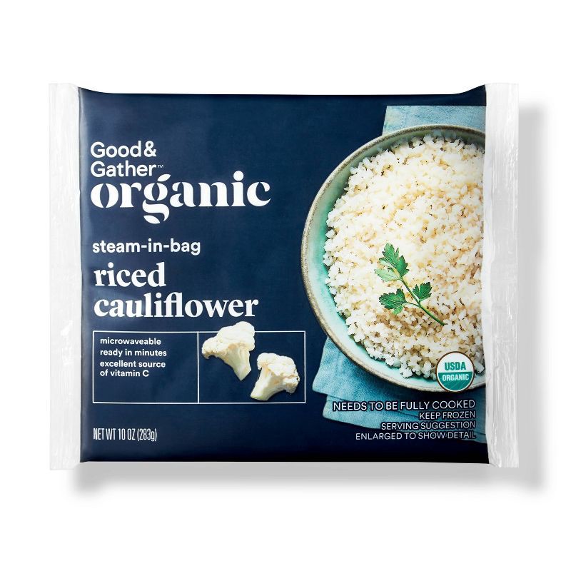 slide 1 of 3, Organic Frozen Riced Cauliflower - 10oz - Good & Gather™, 10 oz