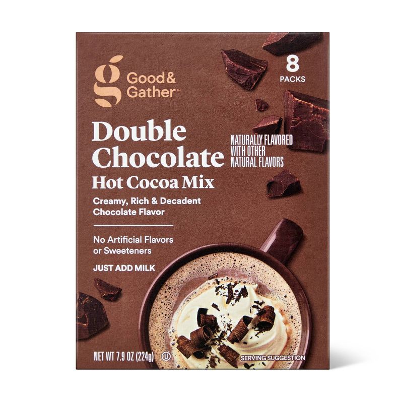 slide 1 of 6, Double Chocolate Flavored Hot Cocoa Mix - 8oz - Good & Gather™, 8 oz