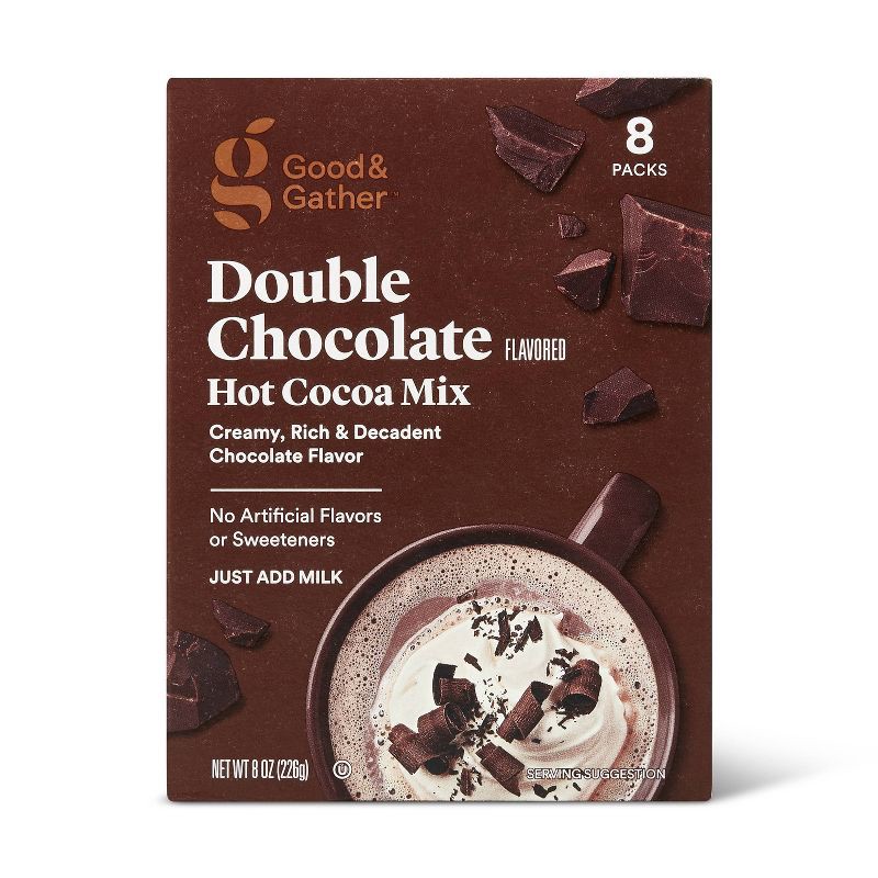slide 1 of 4, Double Chocolate Flavored Hot Cocoa Mix - 8oz - Good & Gather™, 8 oz