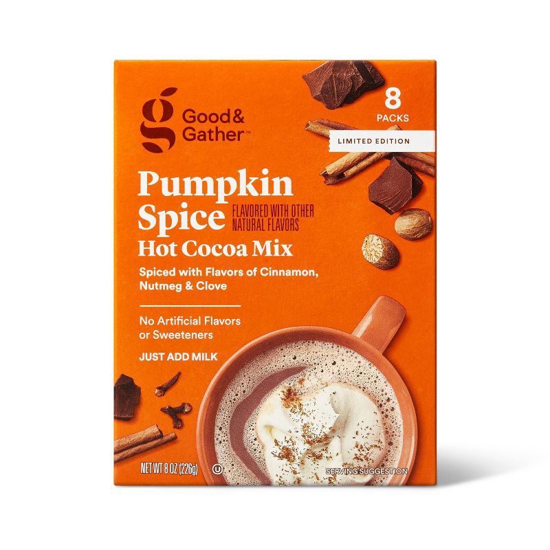 slide 1 of 4, Pumpkin Spice Hot Cocoa Mix - 8oz - Good & Gather™, 8 oz