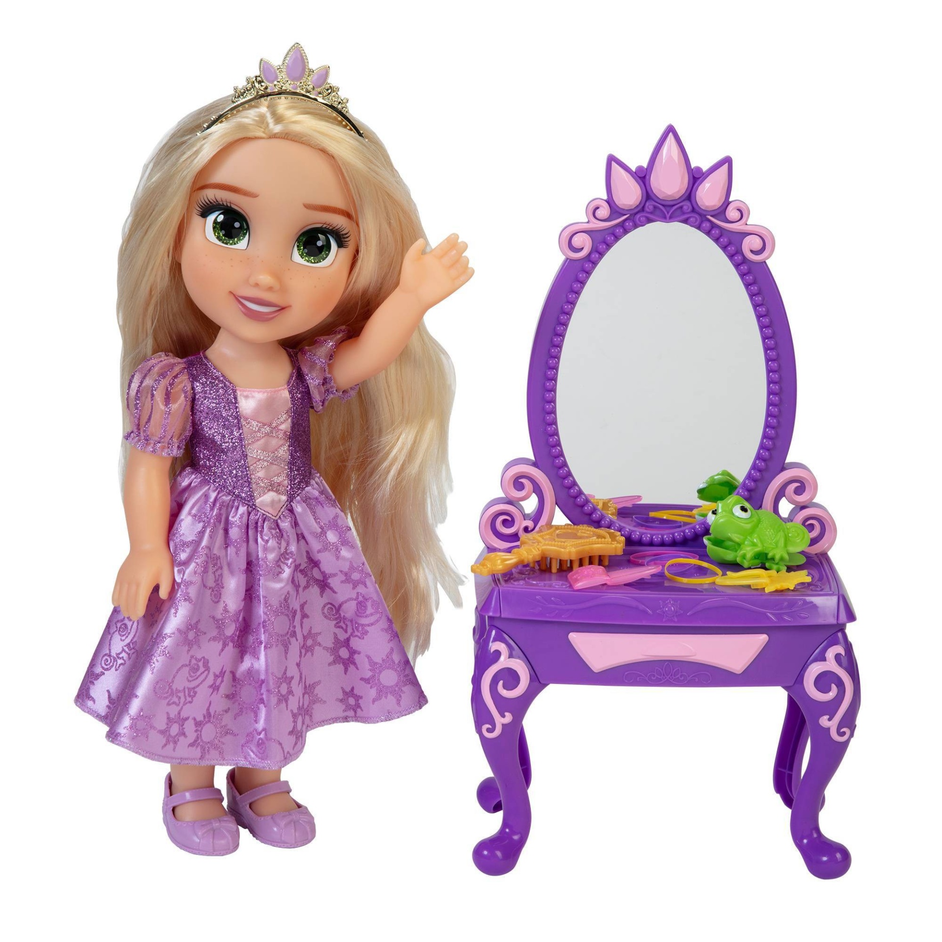 slide 1 of 9, Disney Princess Rapunzel Doll with Vanity, 1 ct