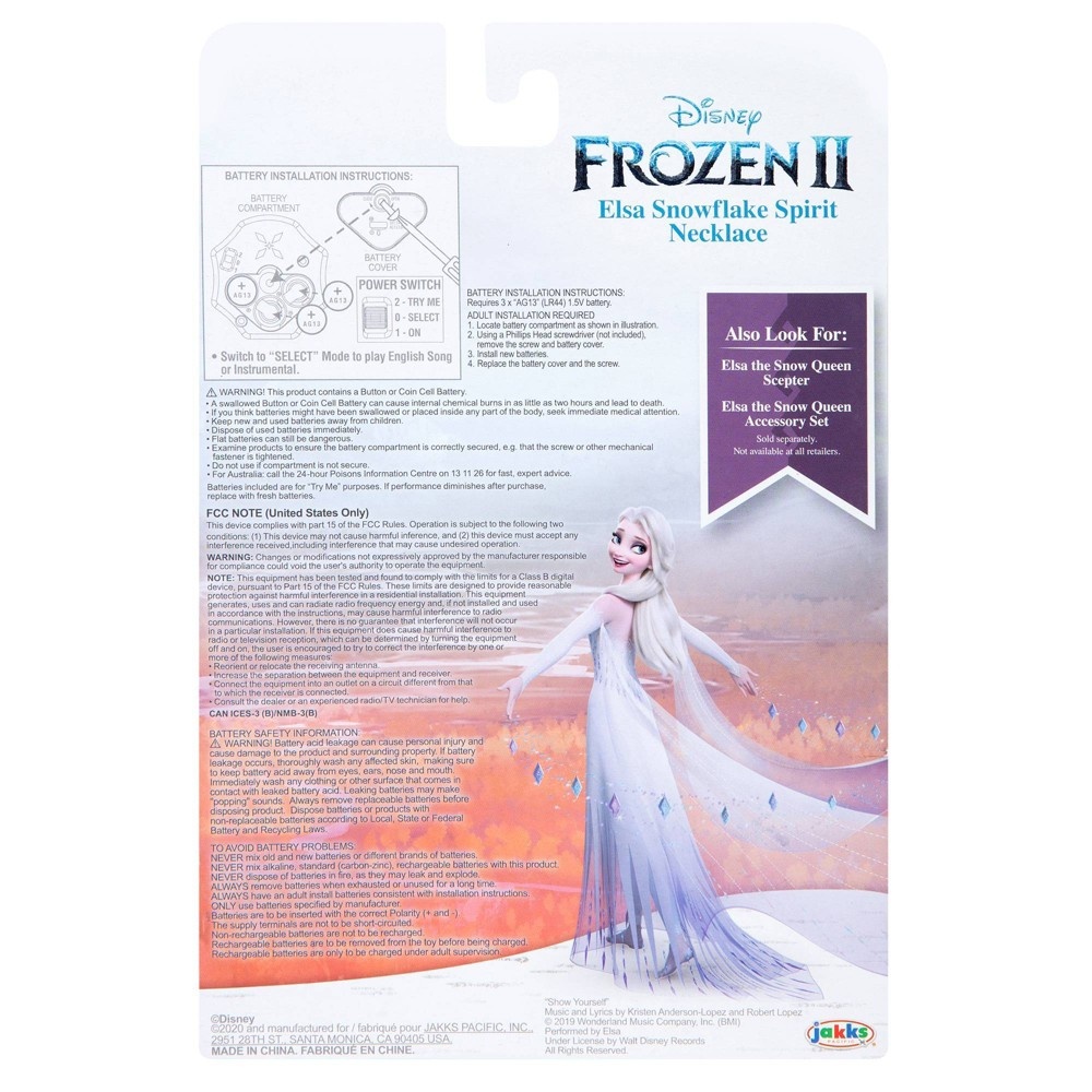 slide 8 of 8, Disney Frozen 2 Elsa the Snow Queen 5th Element Necklace, 1 ct