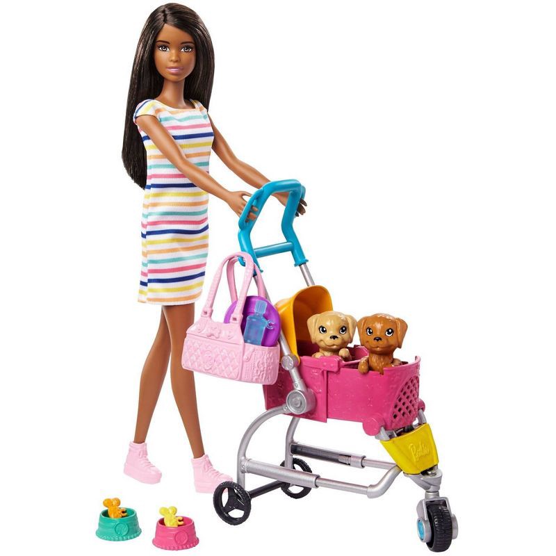 slide 1 of 1, Barbie Stroll 'N Play Pups Doll Playset, 1 ct