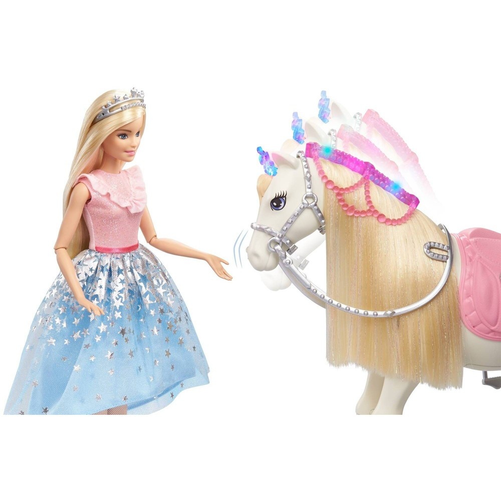 slide 3 of 6, Barbie Princess Adventure Prance & Shimmer Horse, 1 ct