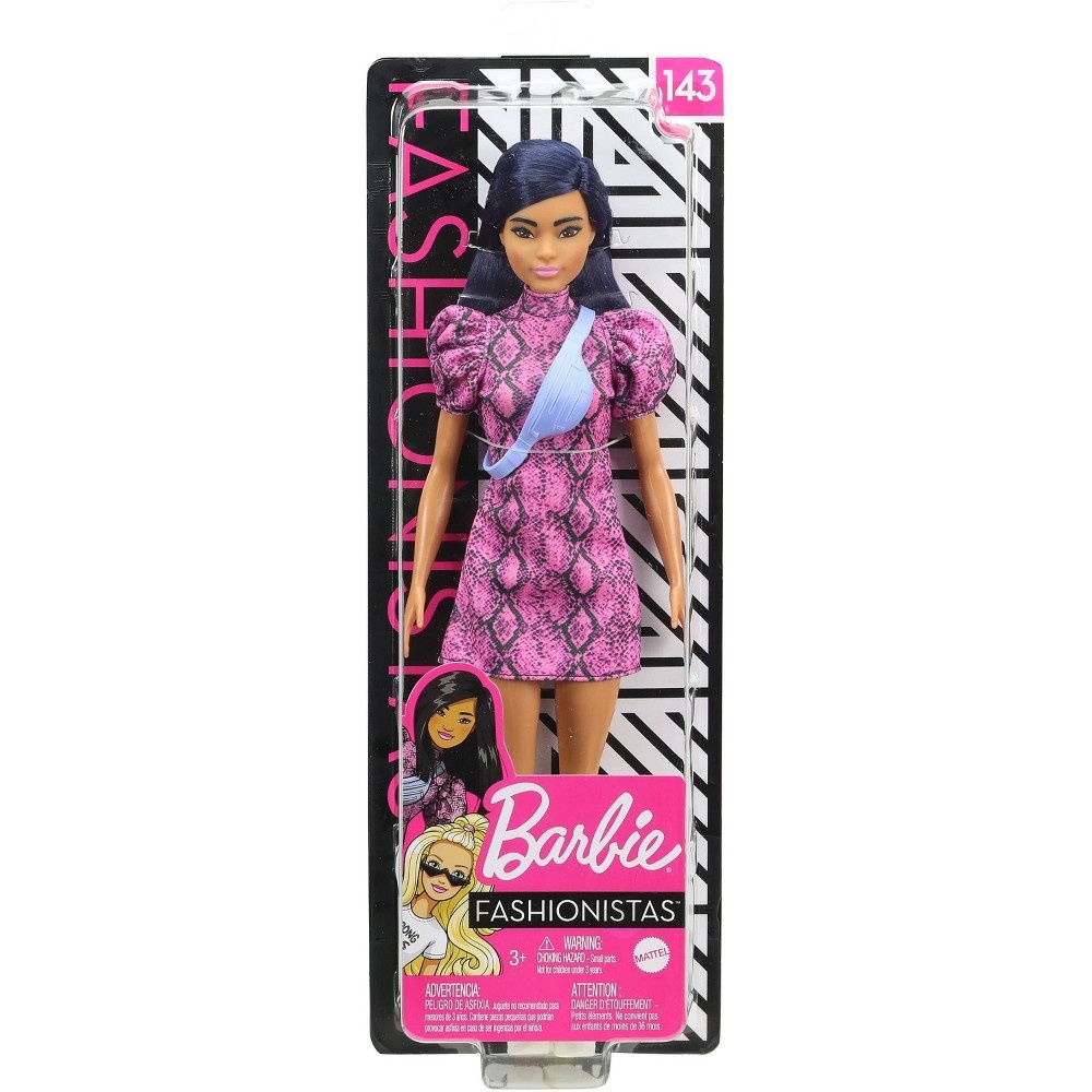 slide 6 of 6, ?Barbie Fashionistas Doll - Pink & Black Dress, 1 ct