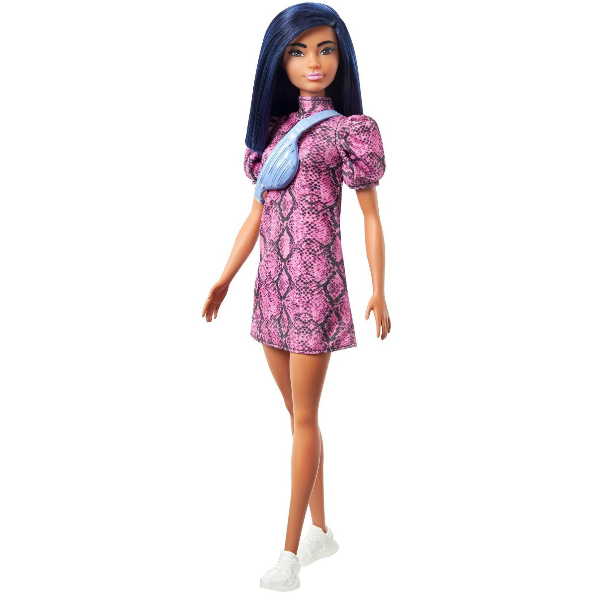 slide 1 of 6, ?Barbie Fashionistas Doll - Pink & Black Dress, 1 ct