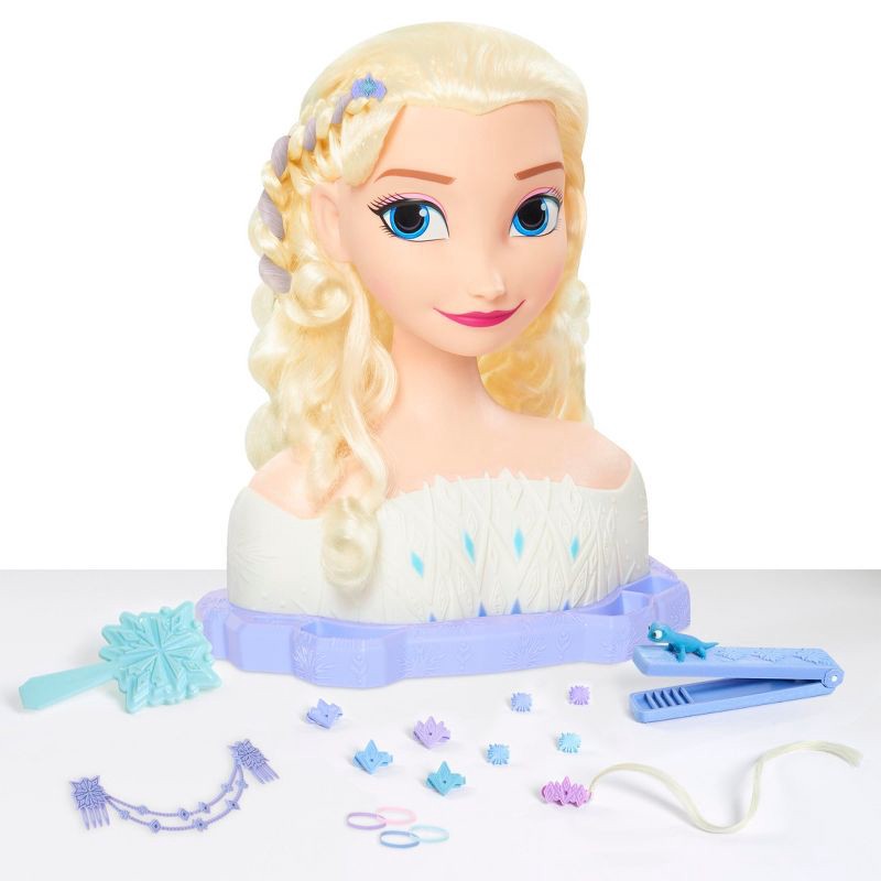 slide 3 of 9, Disney Frozen 2 Deluxe Elsa the Snow Queen Styling Head 17pc, 17 ct
