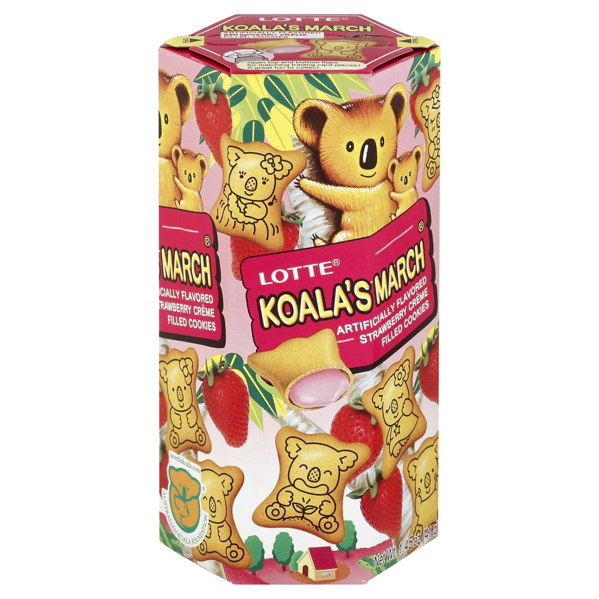 slide 1 of 6, Koala's March Cookies Strawberry, 1.45 oz