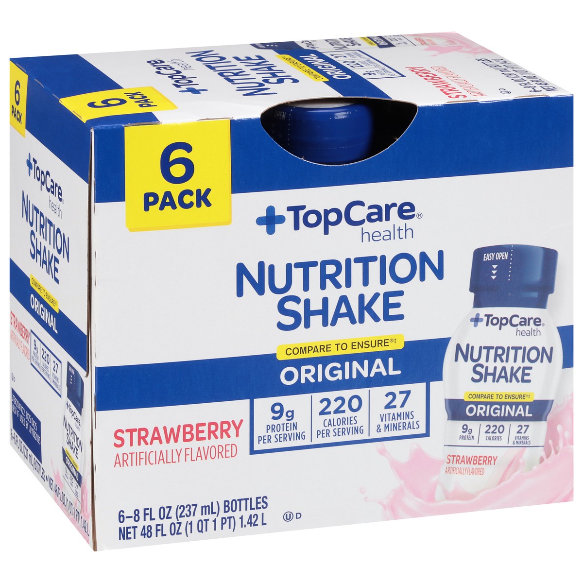 slide 2 of 9, TopCare Strawberry Adult Nutrition Shake-Topcare Nutrisure, 6 ct; 8 fl oz