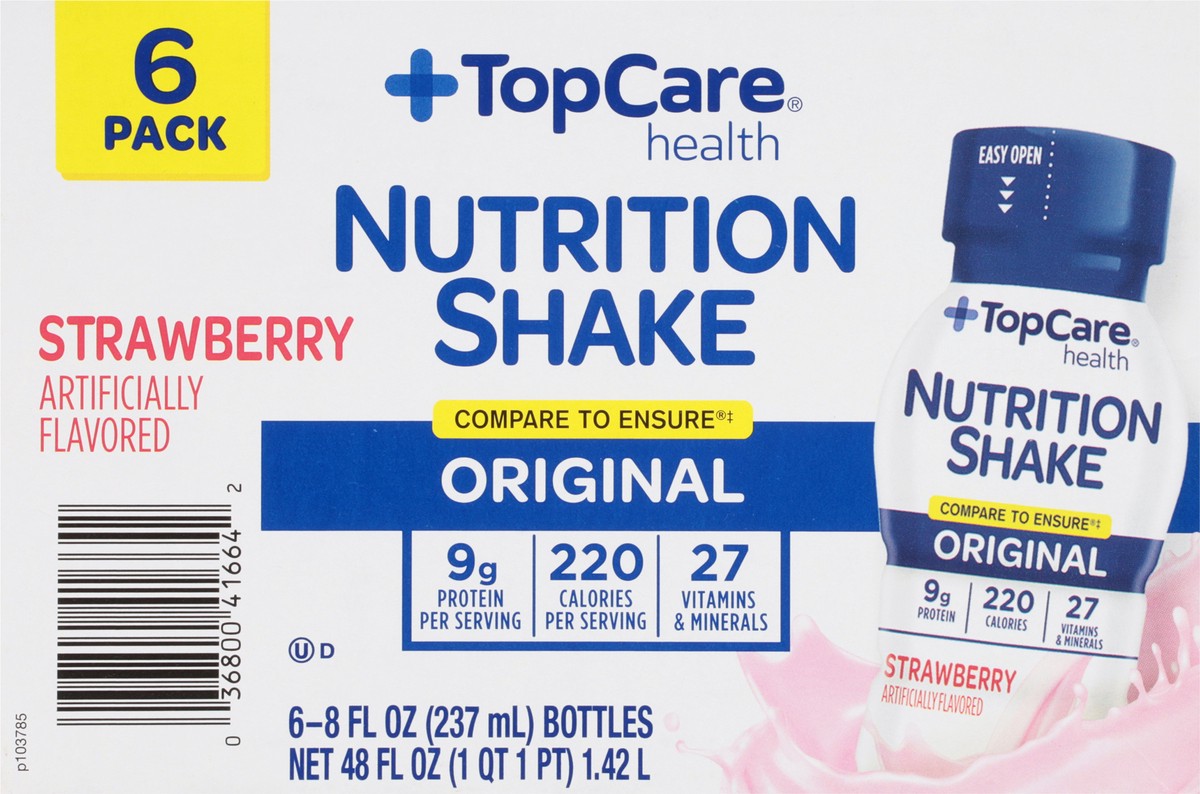 slide 4 of 9, TopCare Strawberry Adult Nutrition Shake-Topcare Nutrisure, 6 ct; 8 fl oz