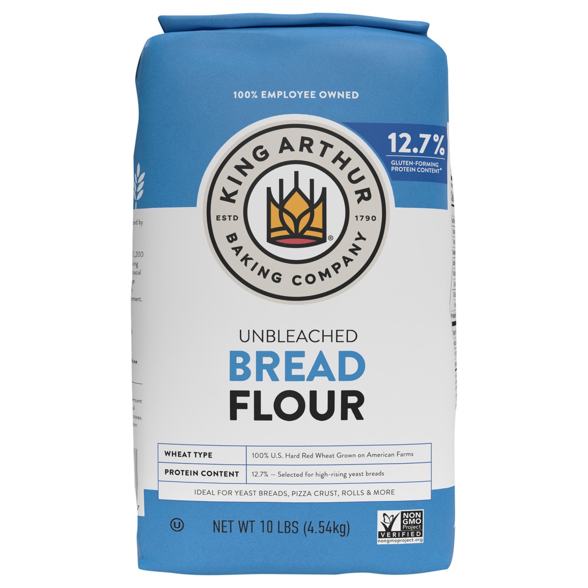 slide 1 of 12, King Arthur, Unbleached Bread Flour, Non-GMO Verified, Certified Kosher, No Preservatives, 10 lbs, 10 lb