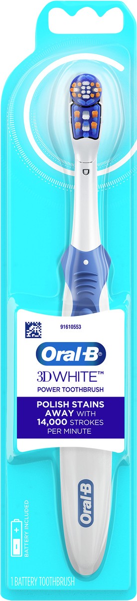 slide 2 of 3, Oral-B 3D White Battery Power Toothbrush - 1ct, 1 ct