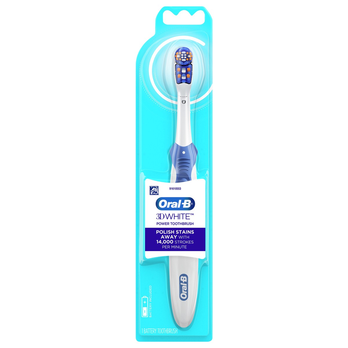 slide 1 of 3, Oral-B 3D White Battery Power Electric Toothbrush, 1 Count, Colors May Vary, 1 ct