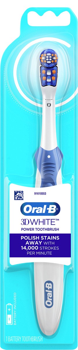 slide 1 of 3, Oral-B 3D White Battery Power Electric Toothbrush, 1 Count, Colors May Vary, 1 ct