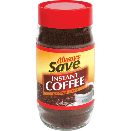 slide 1 of 1, Always Save Instant Coffee, 8 oz