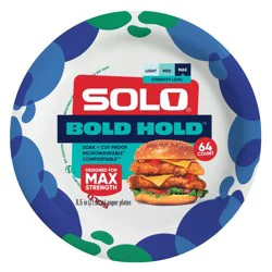 Solo Bold Hold Max Strength Paper Plates 8.5 inch 64 ct
