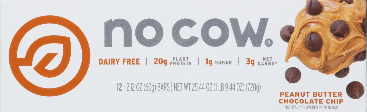 slide 7 of 9, No Cow Peanut Butter Chocolate C1hip Protein Bar 12 - 2.12 oz Bars, 12 ct