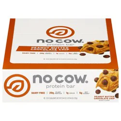No Cow Peanut Butter Chocolate Chip Protein Bar 12 - 2.12 oz Bars