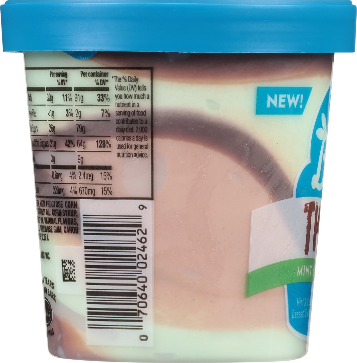 slide 11 of 12, Blue Bunny Twist Mint Chocolate Frozen Dessert, 16 fl oz Pint, 16 fl oz