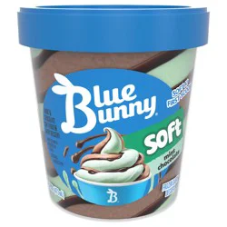 Blue Bunny Twist Mint Chocolate Frozen Dessert, 16 fl oz Pint