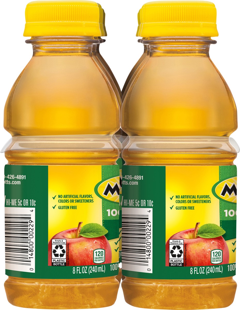 slide 3 of 12, Mott's 100% Original Apple Juice, 8 fl oz bottles, 6 pack, 6 ct; 8 fl oz