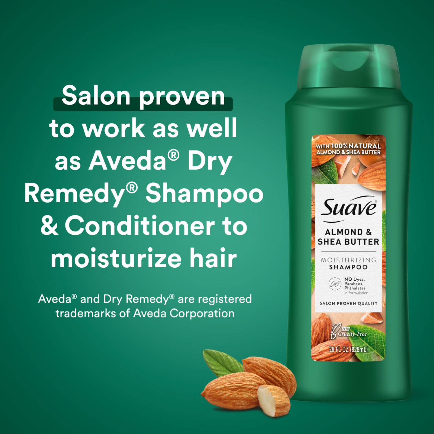 slide 5 of 5, Suave Moisturizing Almond & Shea Butter Shampoo 28 fl oz, 28 fl oz