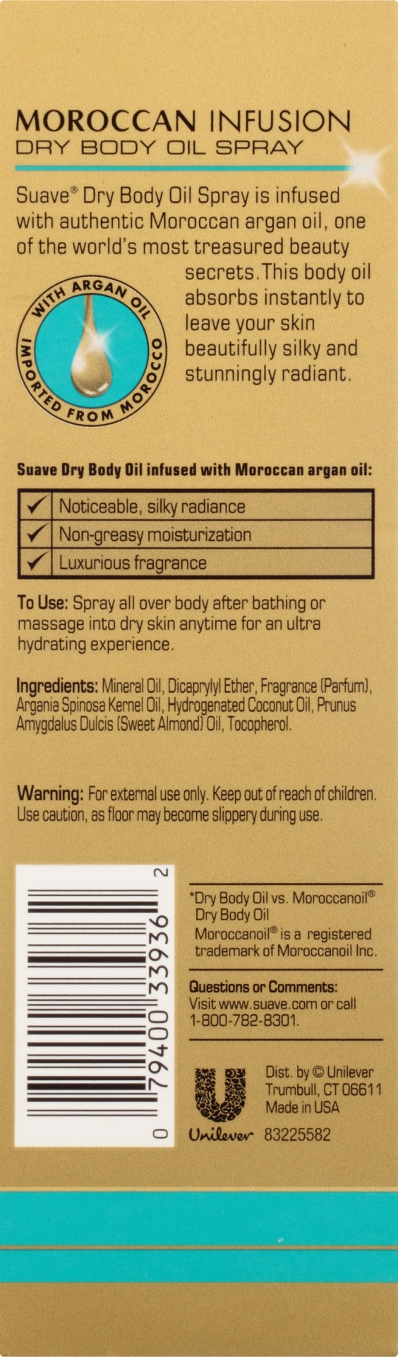 slide 6 of 6, Suave Professionals Moroccan Infusion Dry Body Oil Spray, 3oz, 3 oz