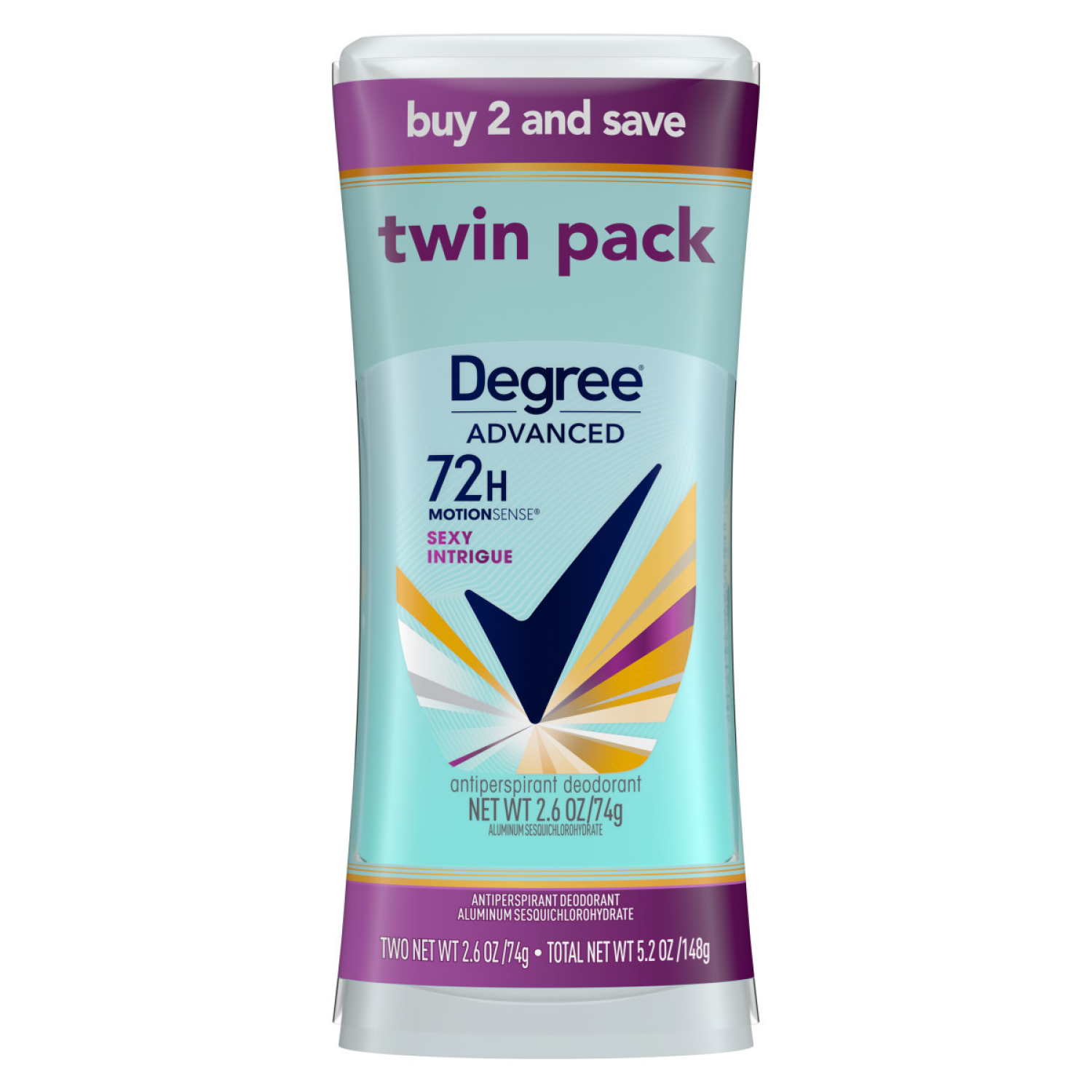 slide 4 of 5, Degree Anti-Perspirant & Deodorant 2 ea, 2 ct