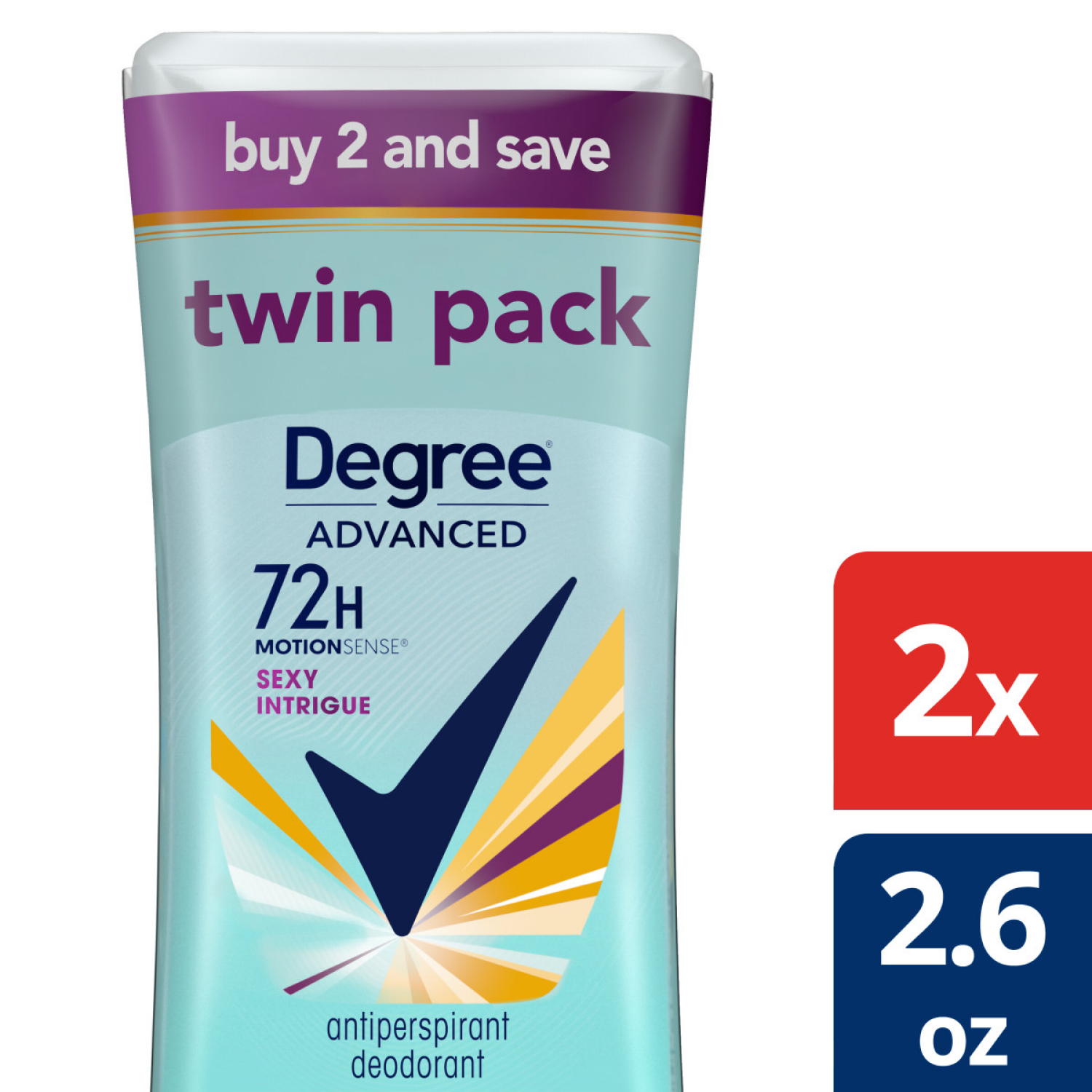 slide 1 of 5, Degree Anti-Perspirant & Deodorant 2 ea, 2 ct