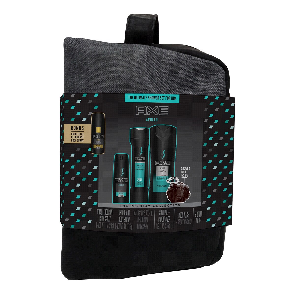 slide 6 of 8, Axe Apollo Shower Gift Set with Bonus Items, 6 ct