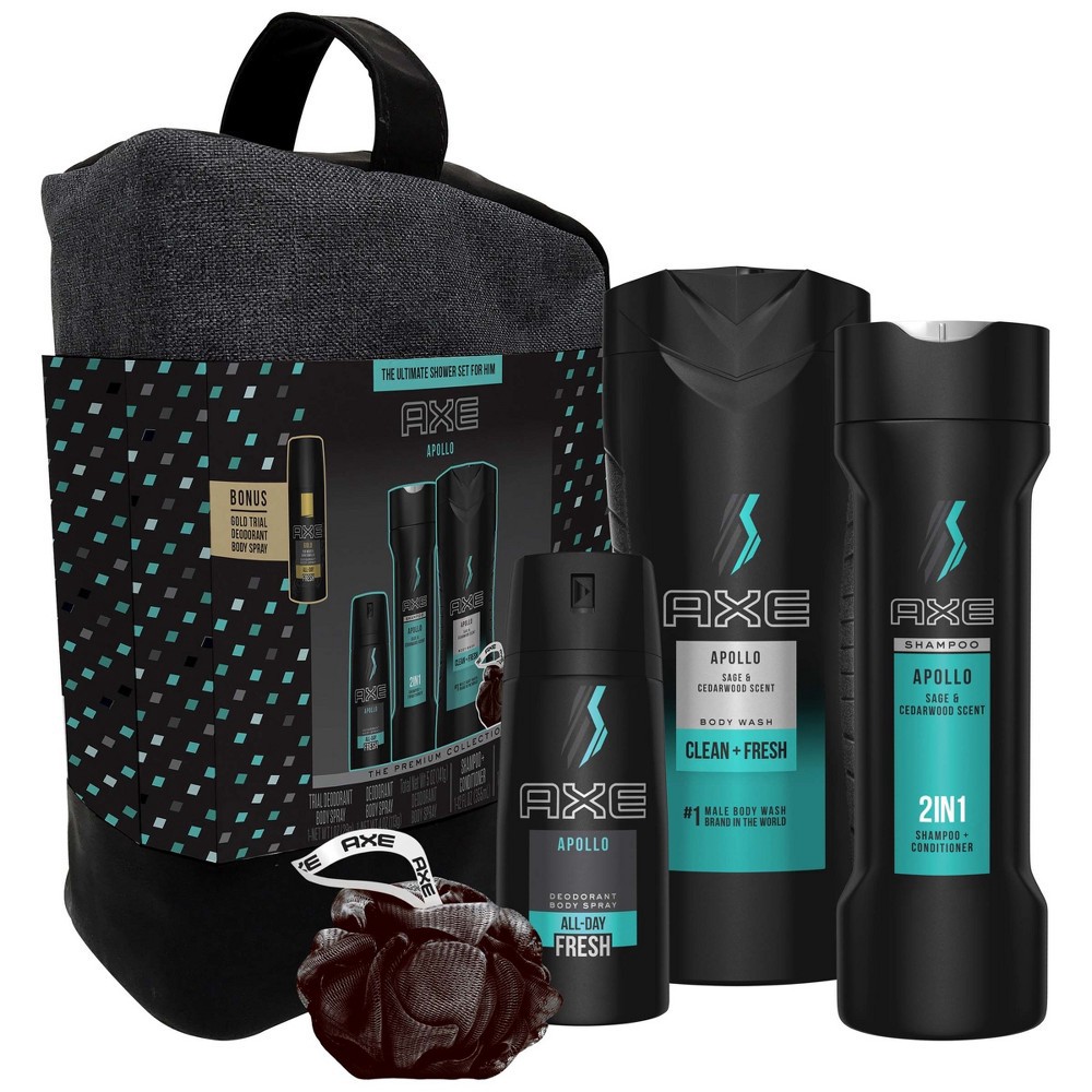 slide 4 of 8, Axe Apollo Shower Gift Set with Bonus Items, 6 ct