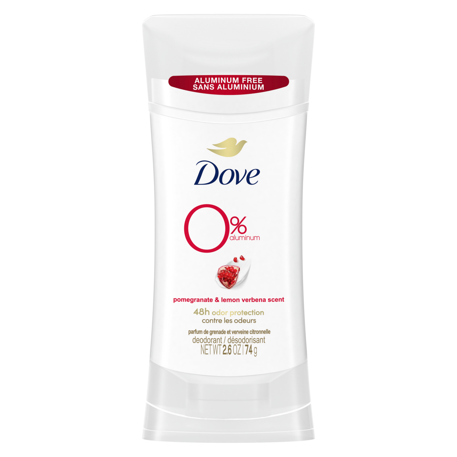 slide 6 of 8, Dove 0% Aluminum Deodorant Stick Pomegranate And Lemon Verbena 2.6 Oz, 2.6 oz