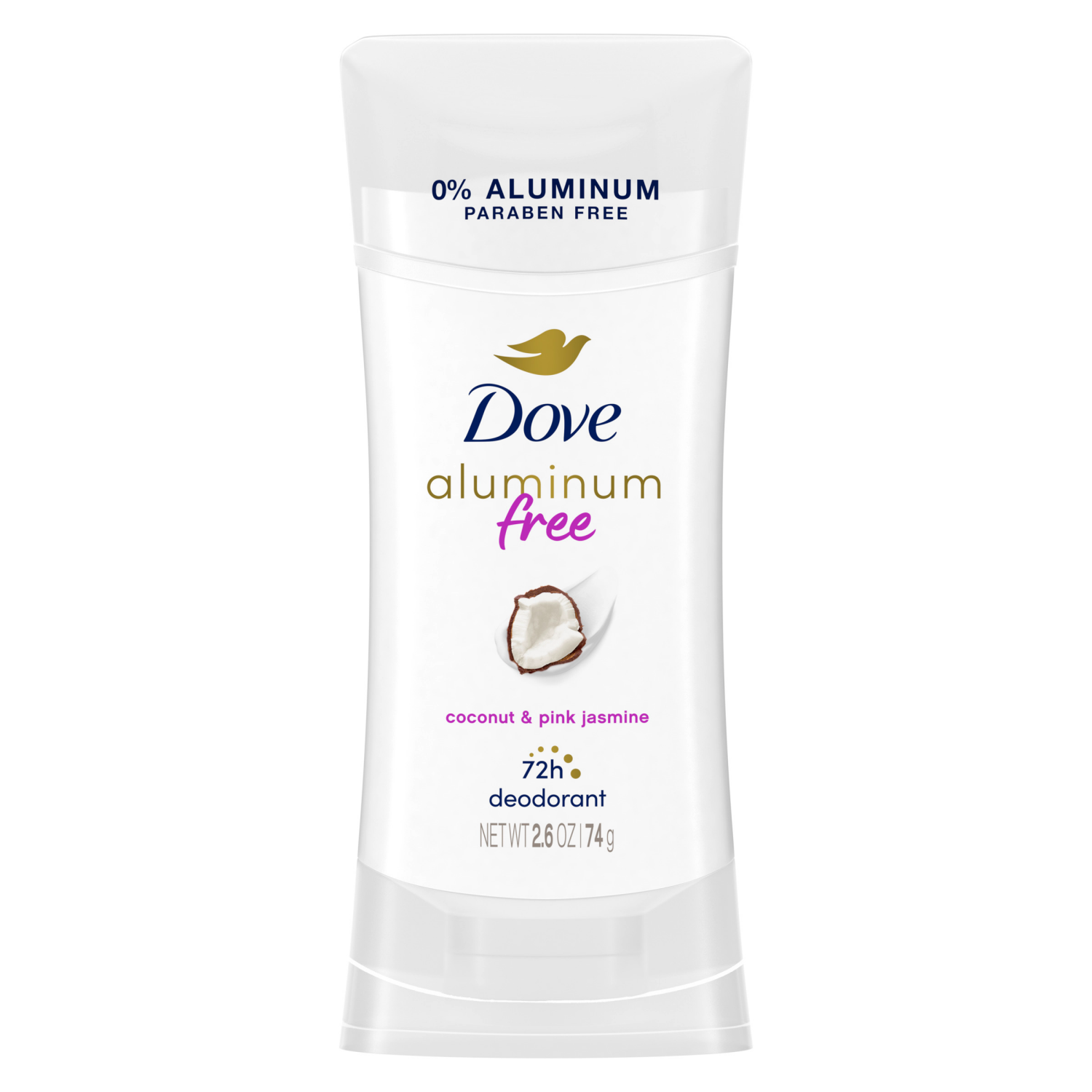 slide 6 of 8, Dove 0% Aluminum Deodorant Stick Coconut And Pink Jasmine 2.6 oz, 2.6 oz