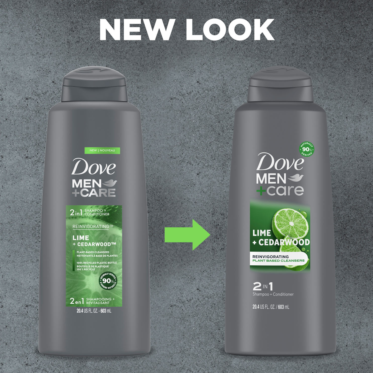 slide 2 of 8, Dove Men+Care Reinvigorating 2 in 1 Lime + Cedarwood Shampoo + Conditioner 20.4 oz, 20.4 oz