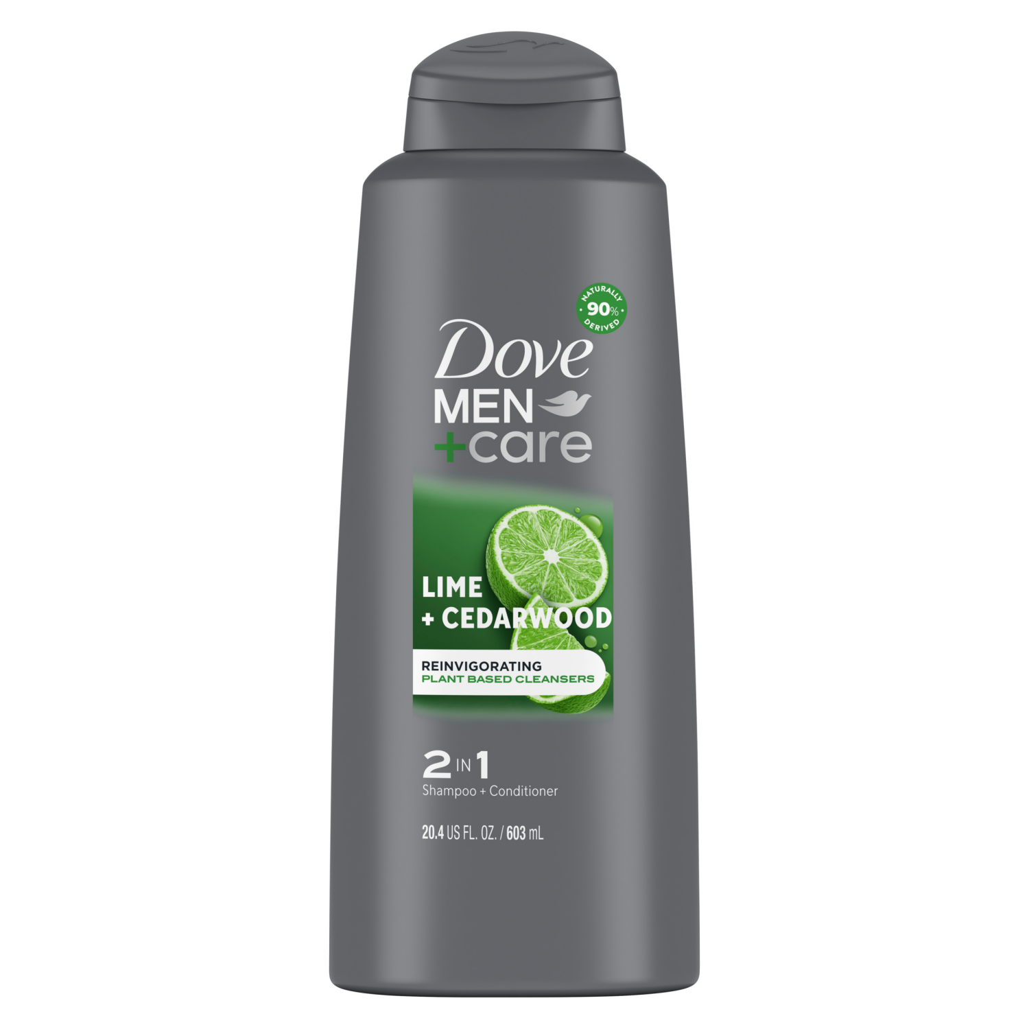 slide 6 of 8, Dove Men+Care Reinvigorating 2 in 1 Lime + Cedarwood Shampoo + Conditioner 20.4 oz, 20.4 oz