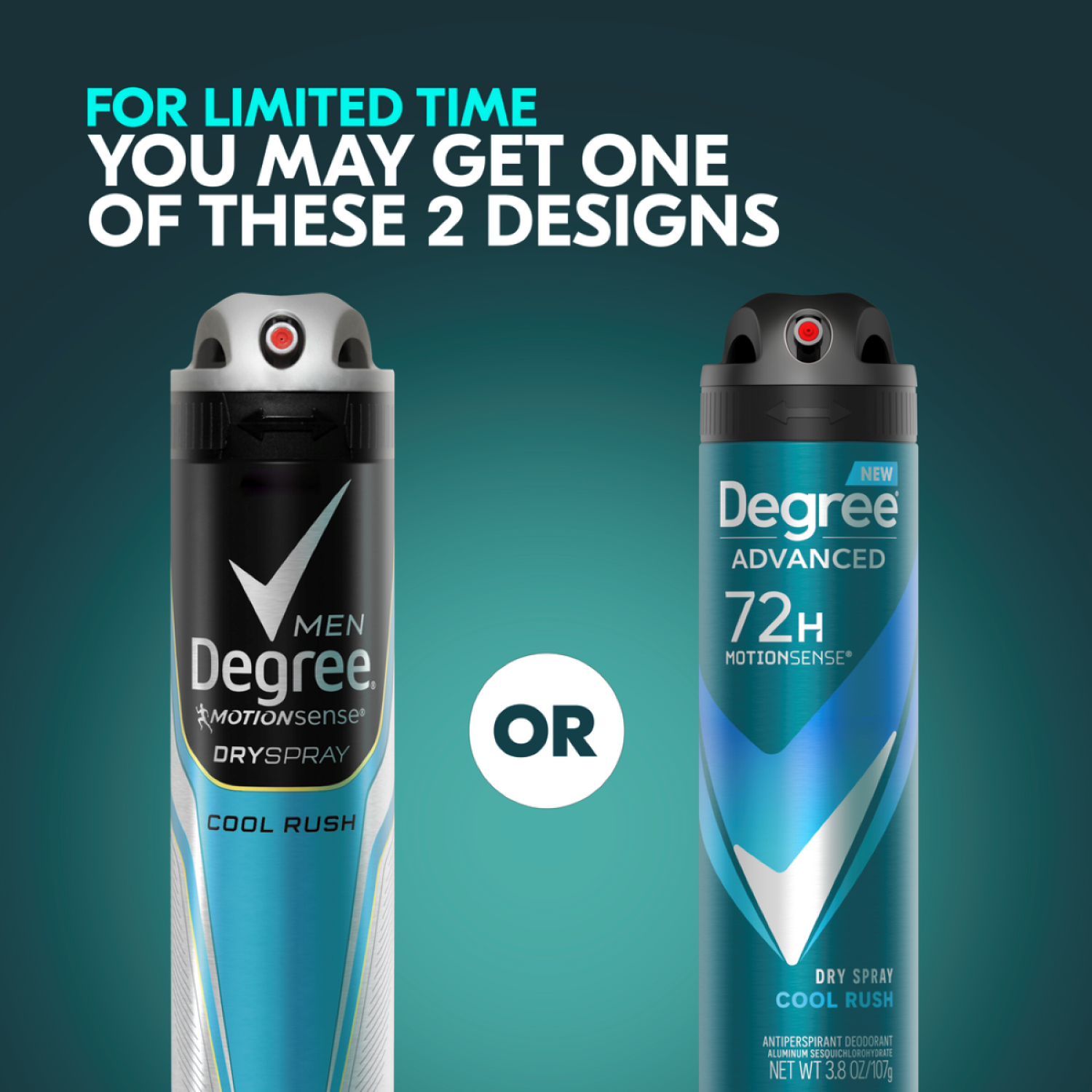 slide 5 of 5, Degree Men Men Antiperspirant Deodorant Dry Spray, Cool Rush, 3.8 oz, 3.8 oz