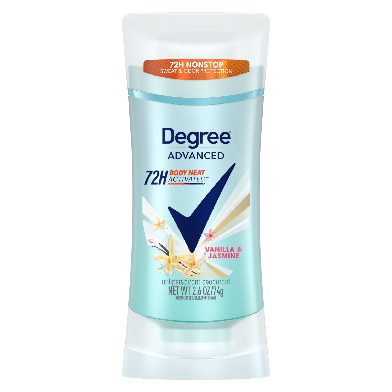 slide 4 of 5, Degree Advanced Vanilla & Jasmine Antiperspirant Deodorant, 2.6 oz