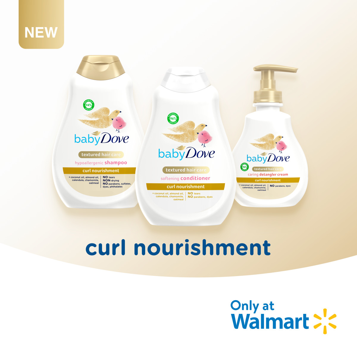 slide 3 of 4, Baby Dove Curl Nourishment Softening Conditioner 13 fl oz, 13 fl oz