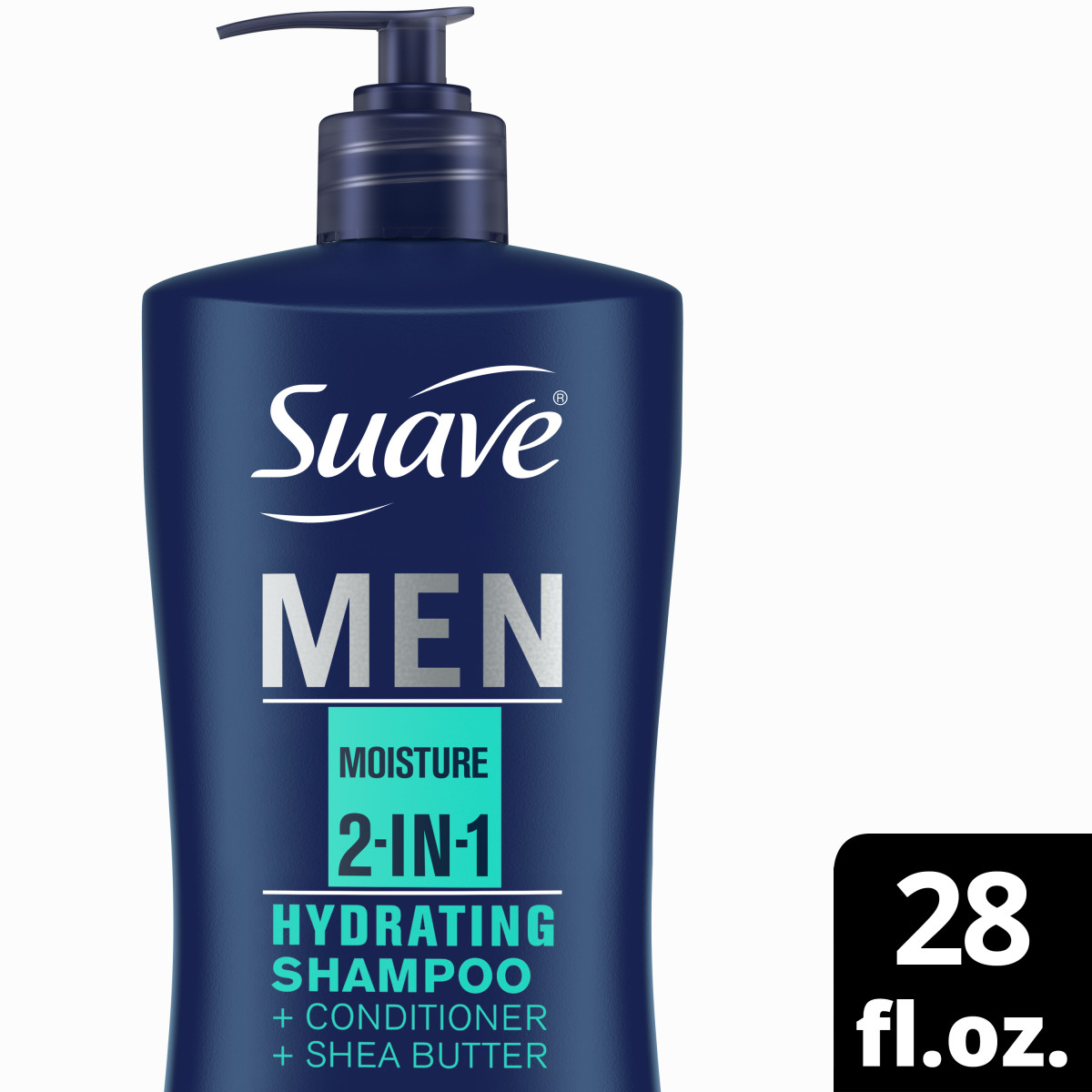 slide 1 of 21, Suave Men Shampoo and Conditioner, Moisture, Deeply Moisturizing 2 in 1, Infused with Shea Butter 28 oz, 28 oz