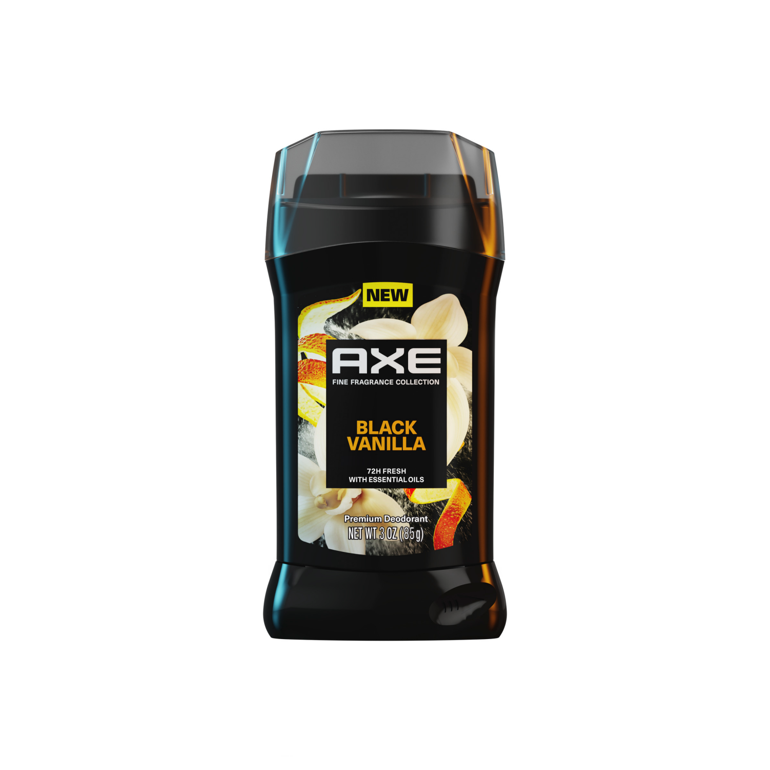 slide 4 of 5, AXE Deodorant Stick Black Vanilla with Orange + Sandalwood Essential Oils, 3 oz